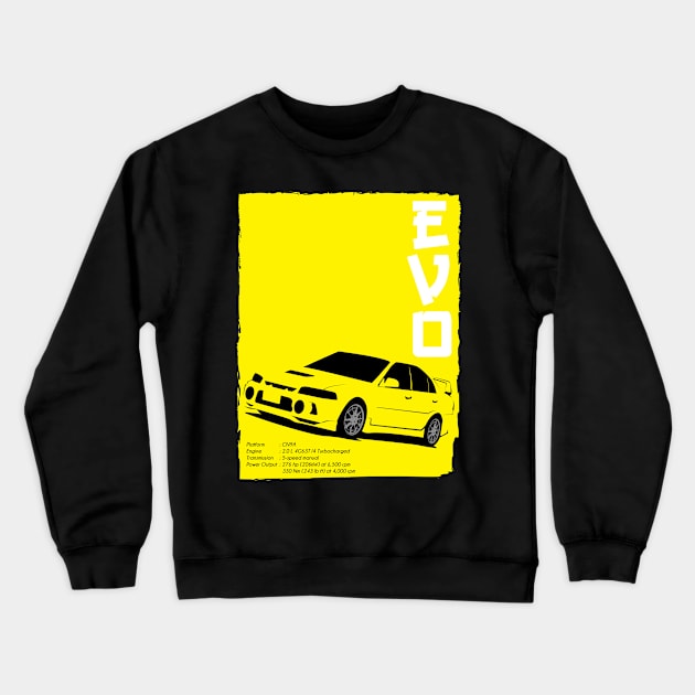 Lancer Evolution IV Crewneck Sweatshirt by gaplexio